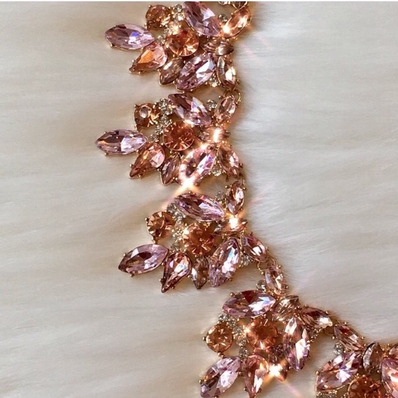 Faux Gemstone Statement Necklace - Picture 2 of 5